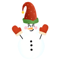 cute Snowman character icon png