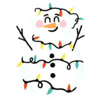 cute Snowman character icon png