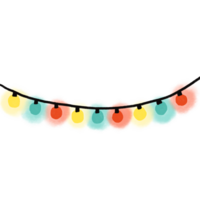 Party colorful light blub png