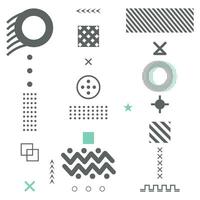 Geometric Vector pattern Collection Memphis and seamless pattern.