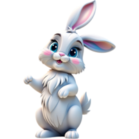 ai généré Pâques lapin dessin animé. ai génératif png