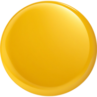 AI generated Glossy circle yellow. AI Generative png