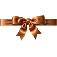 AI generated Bow realistic with satin ribbon. AI Generative png