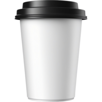 AI generated White cup with black lid. AI Generative png