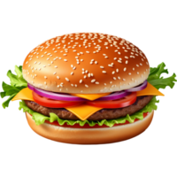 ai generiert realistisch lecker Burger. ai generativ png