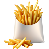 ai généré savoureux français frites. ai génératif png