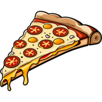 AI generated Slice pizza with cheese. AI Generative png