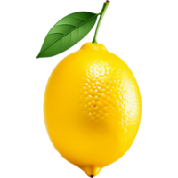 AI generated Fresh Lemon with leaf. AI Generative png