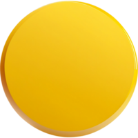 AI generated Glossy circle yellow. AI Generative png