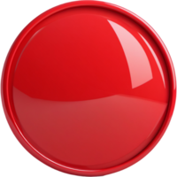 AI generated Glossy circle red. AI Generative png