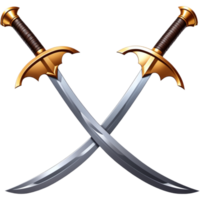 AI generated Pair of swords. AI Generative png