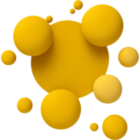 AI generated Realistic round yellow. AI Generative png