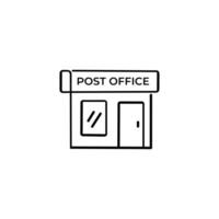 Post Office Line Style Icon Design vector