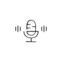 Voice Recognition Line Style Icon Design vector