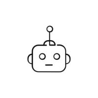 robot línea estilo icono diseño vector