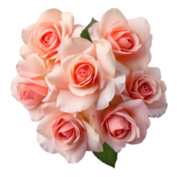 AI generated Rose Flower Bouquet Valentines Day png