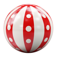 AI generated A red and white ball with a white stripe that says quot red quot png