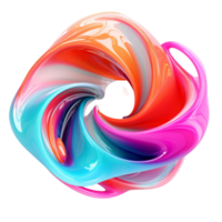 AI generated 3d holographic fluid gradient png