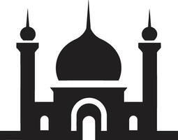 Divine Dwelling Emblematic Mosque Icon Mosque Marvel Iconic Logo Vector