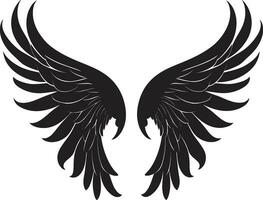 Serene Seraph Iconic Angel Design Angelic Aura Wings Emblematic Logo vector