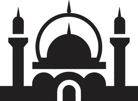 Spiritual Haven Mosque Icon Vector Serene Sanctuary Mosque Logo Design