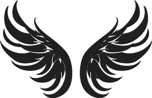 Cherubic Charm Wings Icon Design Celestial Feathers Logo of Angel Wings vector