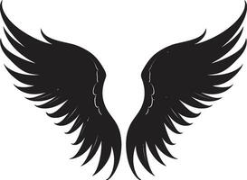 Heavenly Halo Wings Logo Design Serene Seraph Iconic Angel Emblem vector