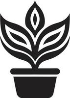 Greenery Glory Plant Emblem Design Flora Flourish Iconic Plant Vector