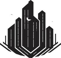 Urban Utopia Real Estate Icon Design Realty Vision Logo of Estate vector