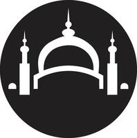 Faithful Foundations Mosque Logo Vector Eternal Essence Iconic Mosque Emblem