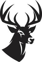 majestuoso cornamenta ciervo cabeza emblema vector diseño naturalezas emblema ciervo cabeza vector símbolo