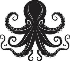 Deep Dive Designs Octopus Logo Design Inked Imagery Emblematic Icon vector