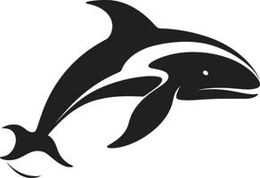 Coastal Cadence Whale Emblem Design Wave Whisperer Iconic Whale Vector