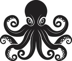 Inky Impressions Octopus Icon Vector Plume Perfection Peacock Logo Vector Icon