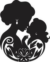 materno amor emblemático diseño infinito afecto mujer y niño icono vector