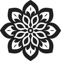 Radiant Revolve Mandala Vector Emblem Ethereal Elegance Iconic Mandala Logo