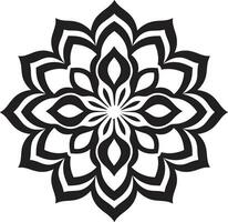 Ethereal Elegance Mandala Icon Emblem Tranquil Tondo Emblematic Mandala Icon vector