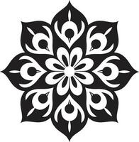 Harmony Halo Emblematic Mandala Icon Serene Symmetry Mandala Logo Vector
