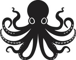 Aquatic Aesthetics Octopus Emblem Design Inky Impressions Octopus Icon Vector