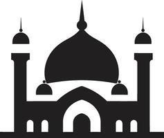 adivinar dominio emblemático mezquita icono mezquita maravilla icónico logo vector