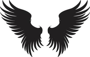 Graceful Guardian Angelic Icon Cherubic Charm Wings Icon Design vector