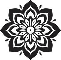 Tranquil Tondo Iconic Mandala Emblem Harmony Halo Mandala Logo Vector