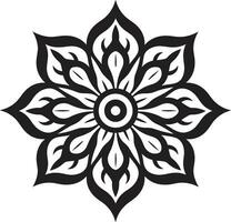 armonía aureola mandala logo diseño sereno simetría icónico mandala vector