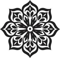 Ethereal Elegance Emblem of Mandala Tranquil Tondo Mandala Iconic Vector