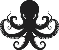 Deep Dive Designs Octopus Logo Design Inked Imagery Emblematic Octopus Icon vector