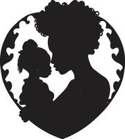 Eternal Bond Mothers Day Logo Cherished Connection Iconic Mother and Child vector