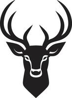 simbólico ciervo ciervo cabeza icono diseño naturalezas elegancia ciervo cabeza logo vector Arte