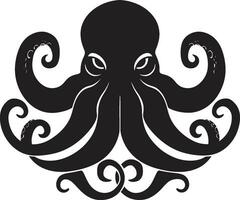 Aquatic Allure Octopus Emblem Design Deepwater Delights Octopus Icon Vector