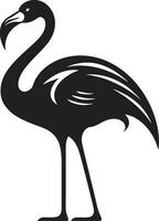Flamingo Flight Bird Emblem Design Fuchsia Flourish Flamingo Logo Vector Art