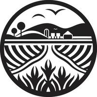 Agrarian Legacy Farming Icon Vector Rural Rhythms Agriculture Logo Vector Icon